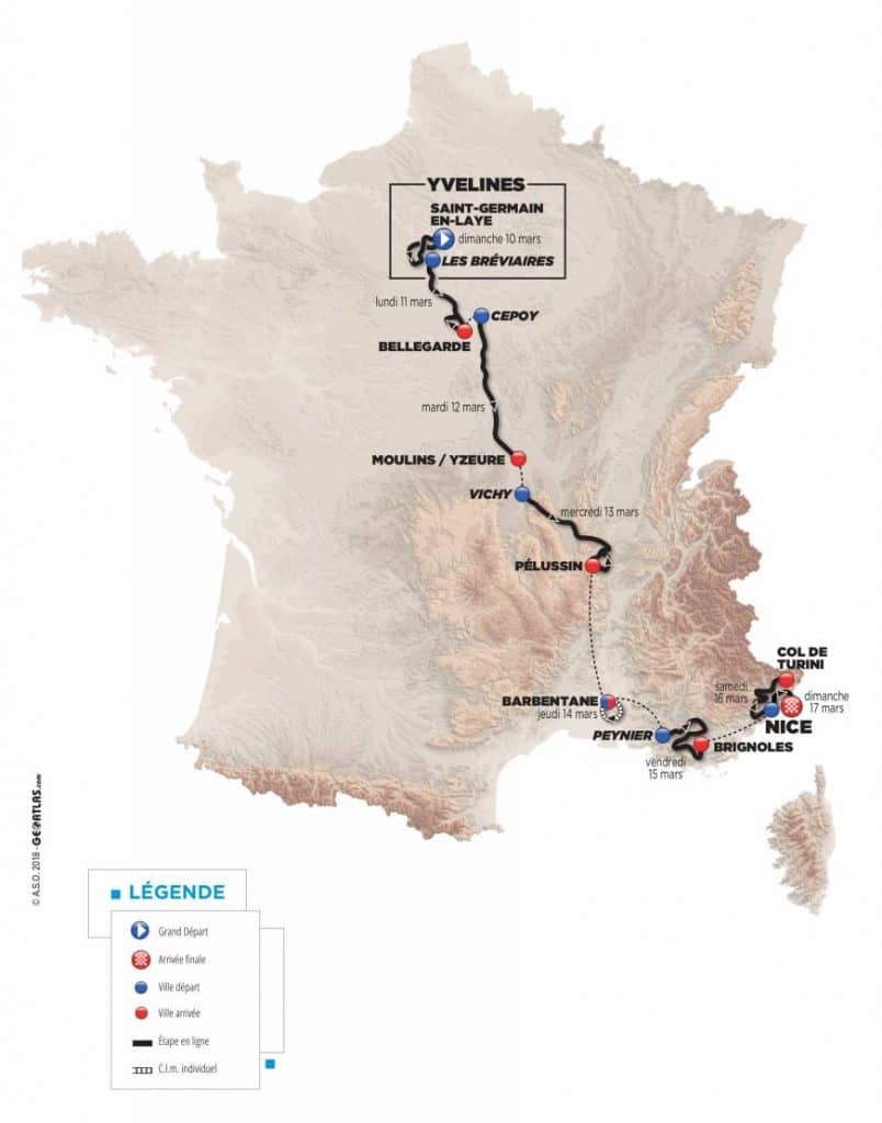 Parcours Paris-Nice