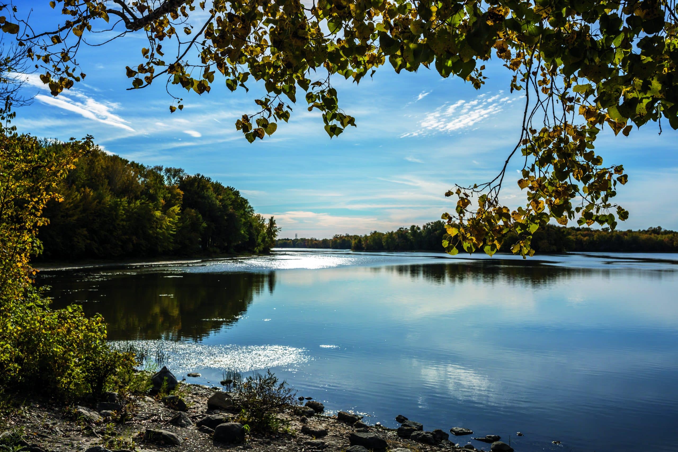 Landscape of the Rivière-des-Prairies river, Laval, Quebec