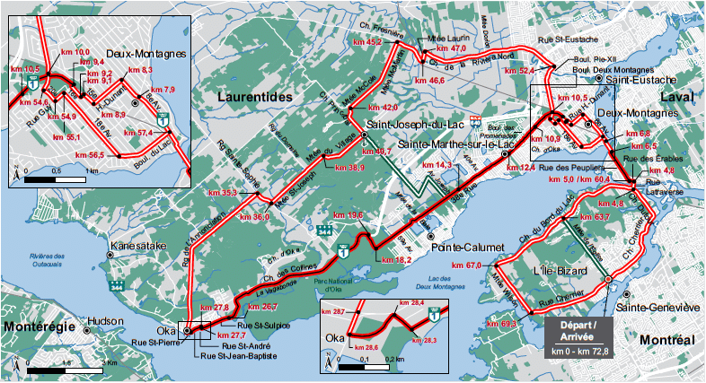 La route de Oka et de l'Île Bizard