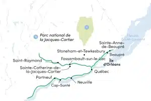 La Route verte dans la région de Québec